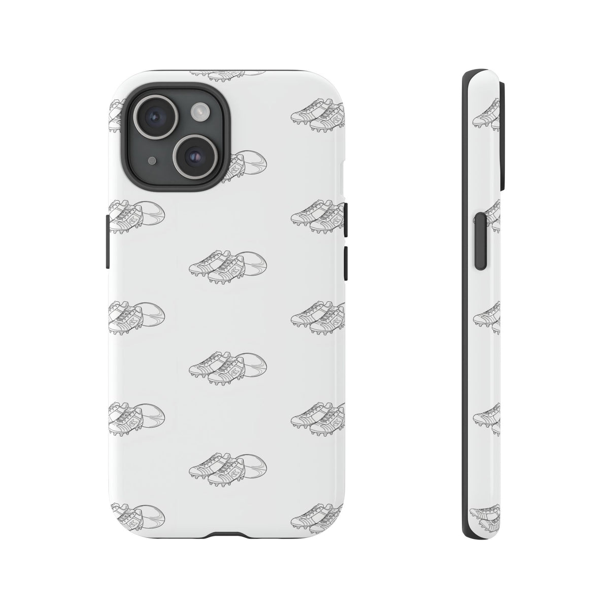 Phone Case Rugby Boots & Ball Repeat Pattern Tough Cases