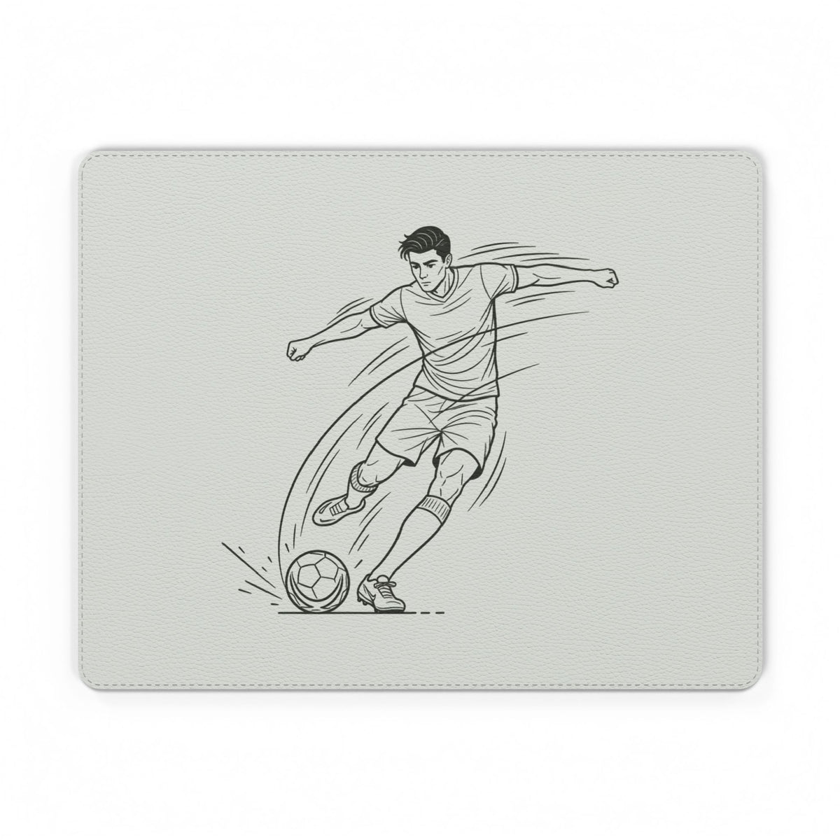 Mouse Mat Footballer Free Kick – Dynamic Soccer Action PU Desk Pad