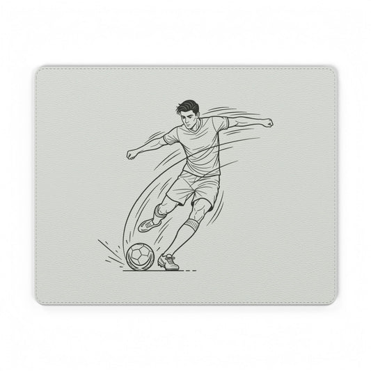 Mouse Mat Footballer Free Kick – Dynamic Soccer Action PU Desk Pad