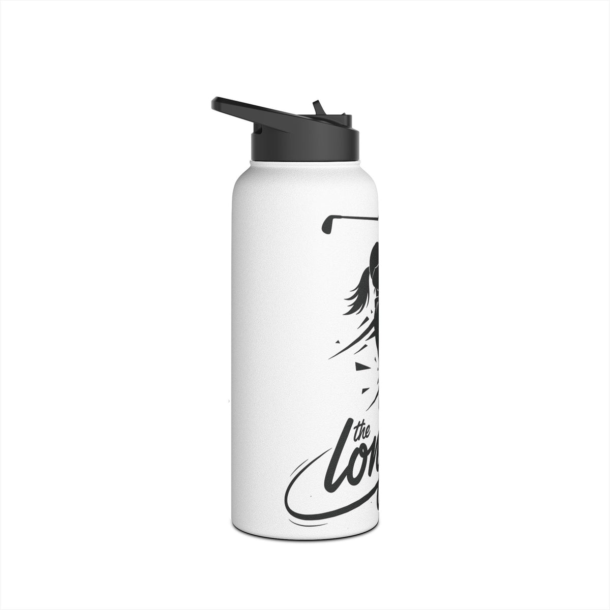 Water Bottle, Golf, Long Drive Female Golfer image, Stainless Steel