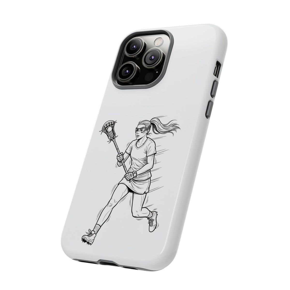 Phone Case, Lacrosse Player Sketch, Tough Case