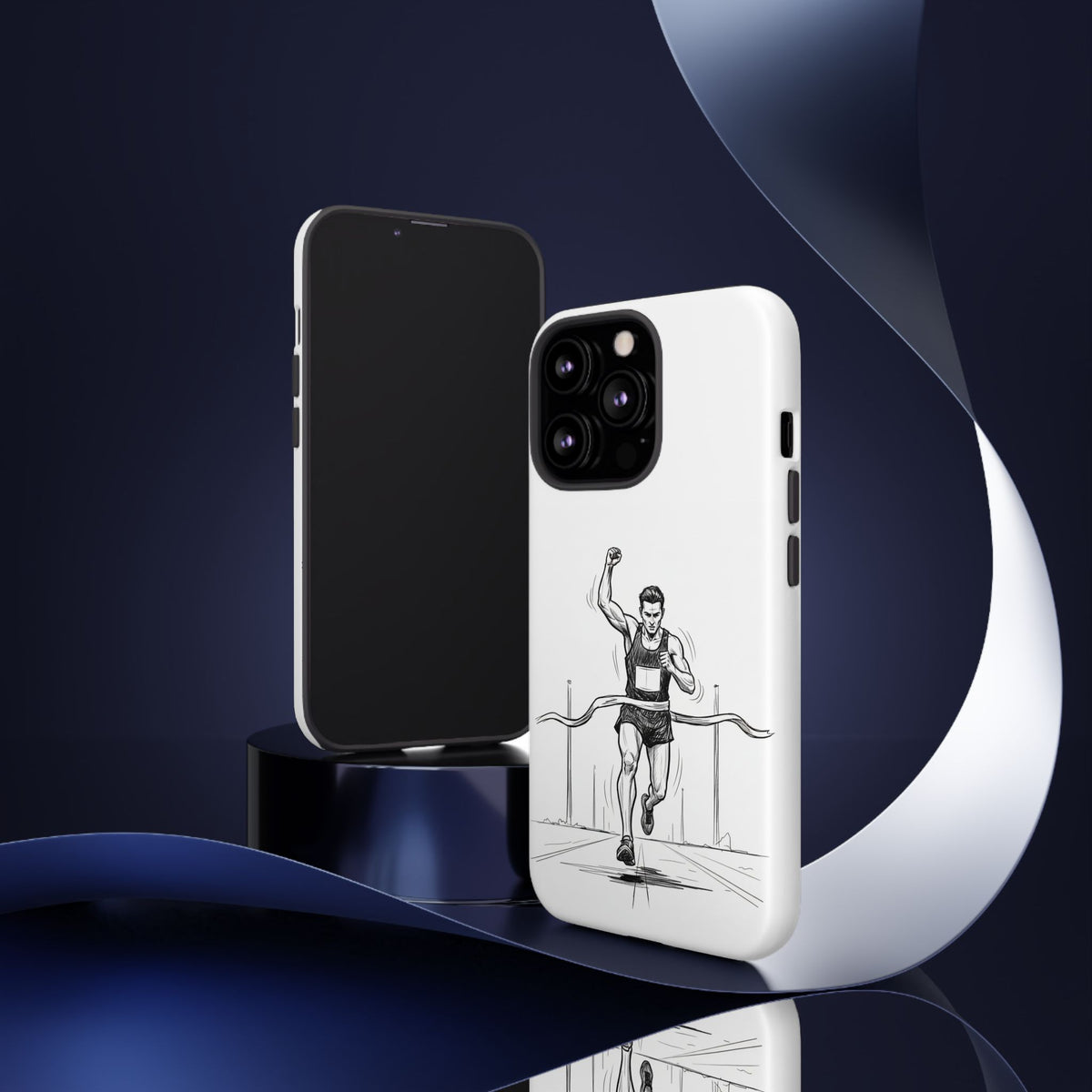 Phone Case, Running, finish line design, Tough Case