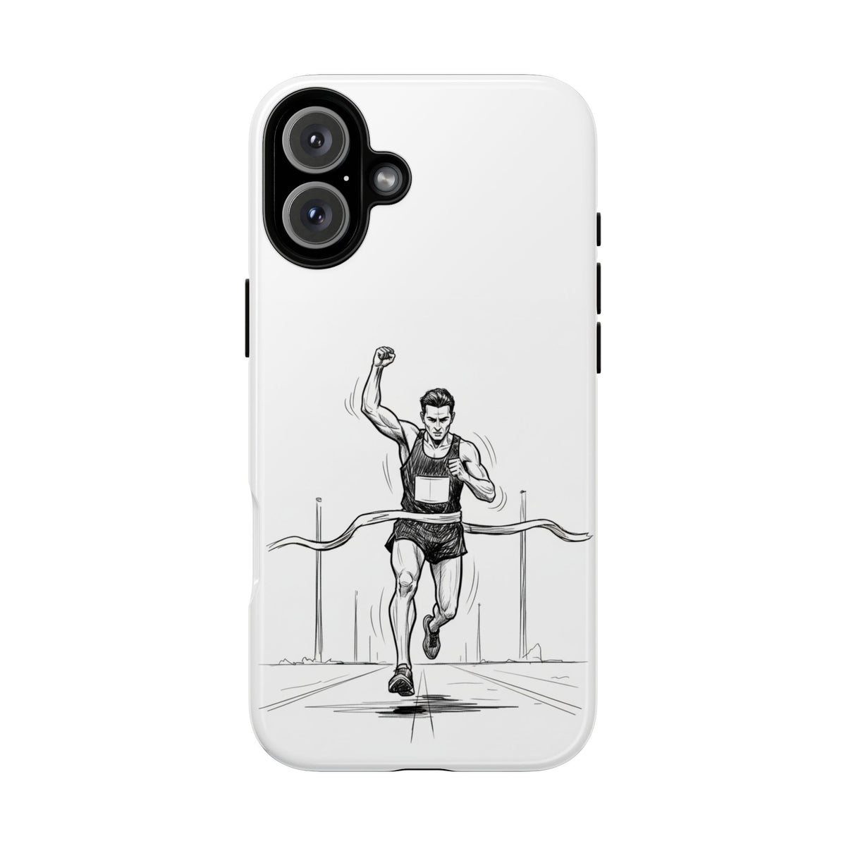 Phone Case, Running, finish line design, Tough Case
