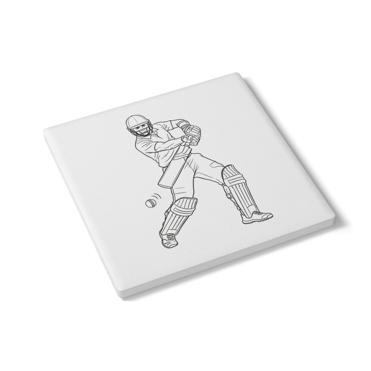 Coaster, Cricket Batsman, Ceramic