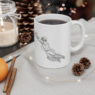 Mug, Cricket Batsman & Wicket Keeper, Ceramic, 325ml / 11oz or 440ml / 15oz