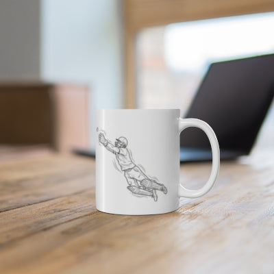 Mug, Cricket Batsman & Wicket Keeper, Ceramic, 325ml / 11oz or 440ml / 15oz
