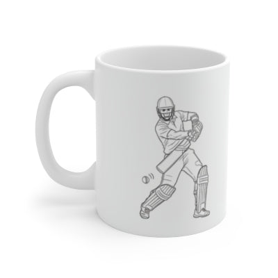 Mug, Cricket Batsman & Wicket Keeper, Ceramic, 325ml / 11oz or 440ml / 15oz