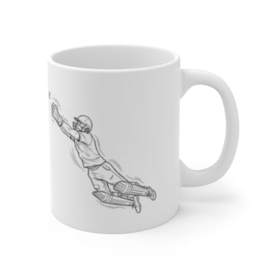 Mug, Cricket Batsman & Wicket Keeper, Ceramic, 325ml / 11oz or 440ml / 15oz